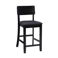 Torino Faux Leather Contemporary Counter-Height Stool - Black