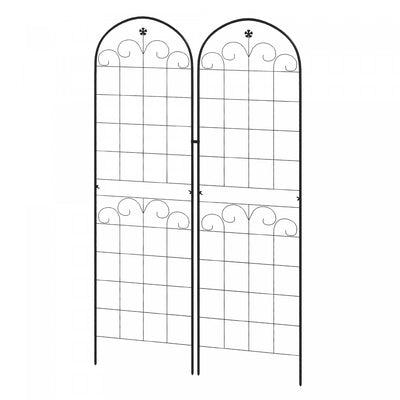 Outsunny 2 Pcs Garden Trellis For Climbing Plants, Outdoor Metal Trellis|Outsunny Treillis De Jardin Pour Plantes Grimpantes, 2 Pcs