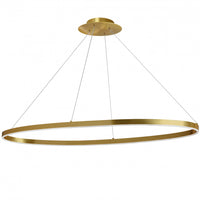 Dainolite Circulo Horizontal Chandelier 63w Aged Brass Finish White Silicone Diffuser Lamp