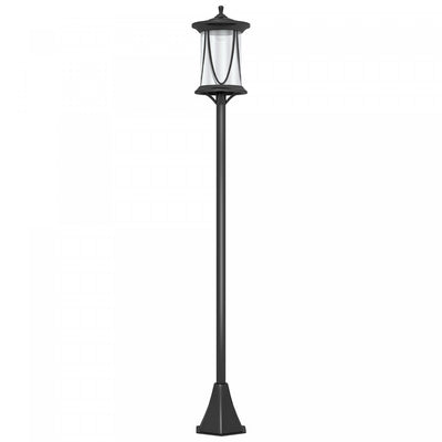 Outsunny 50" Solar Post Light, Ip44 LED Outdoor Street Light, Cool White|Outsunny Lampadaire Solaire De 50 po, Lampadaire Exterieur A LED Ip44