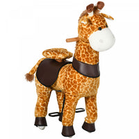 Qaba Ride On Horse Walking Horse Mechanical Rocking Horse Riding Pony Toy With Wheels Gift For 3-6 Y