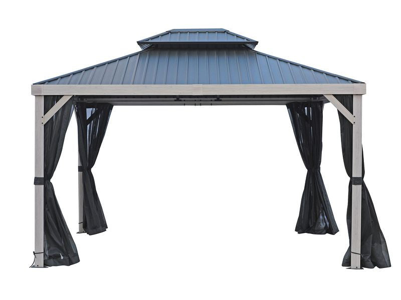 Yosemite 10x12 Double Steel Roof Gazebom Aluminum Posts