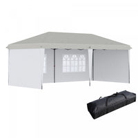 Outsunny 10'x 20' Outdoor Pop Up Canopy Tent Party Tent Commercial Instant Shelter W/ Carrying Bag W