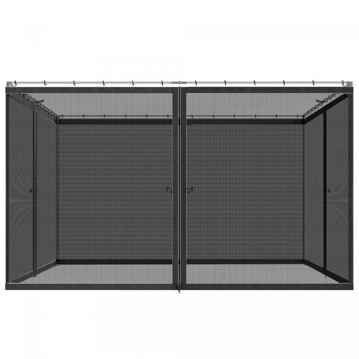 Outsunny 10' x 12' Gazebo Replacement Mosquito Netting, Black