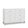 Storkcraft California 6 Drawer Dresser - White/Driftwood