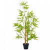Outsunny Artificial Bamboo Tree, 4ft Fake Decorative Plant in Nursery Pot