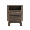 Orlen Mid-Century Modern 2-Drawer Multi-Purpose Nightstand & End Table in Jacobean Walnut | Table de chevet et bout de canape polyvalent Orlen mi-siecle moderne a 2 tiroirs en noyer Jacobean
