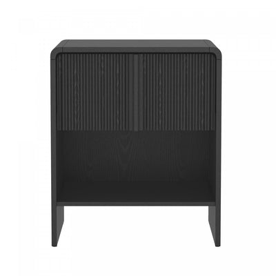 Novara Contemporary 22" Nightstand in Black (1-Drawer) | Table de nuit contemporaine Novara 56 cm en noir (1 tiroir)