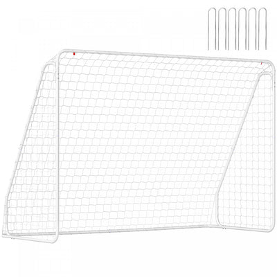 Soozier Soccer Goal for Backyard, Soccer Net, White, 10 x 4 ft