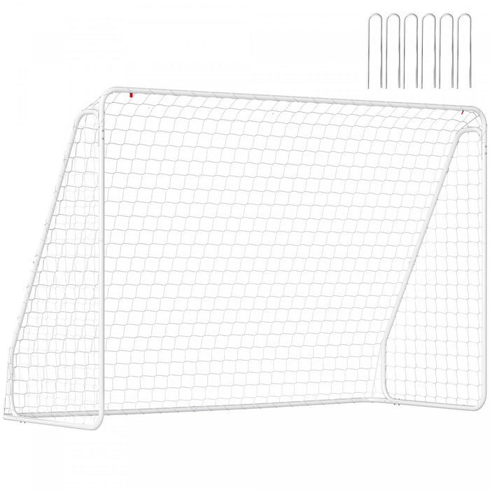 Soozier Soccer Goal for Backyard, Soccer Net, White, 10 x 4 ft
