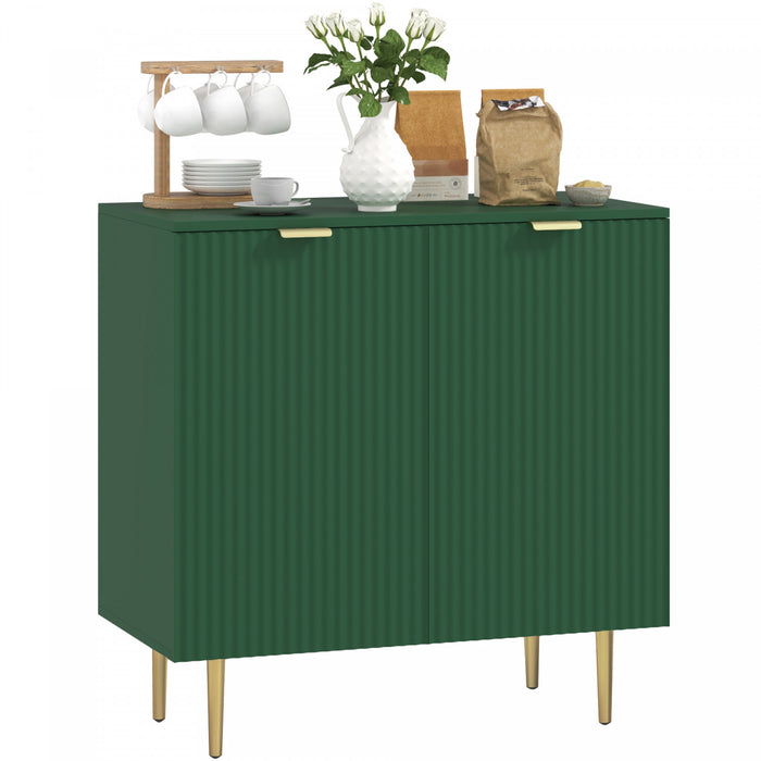 HOMCOM Sideboard Buffet Cabinet with Adjustable Shelves, Green