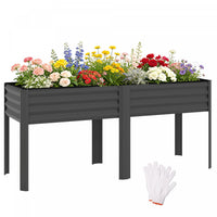 Outsunny Galvanized Raised Garden Bed with Legs, 71
