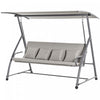 Outsunny 3-seat Outdoor Patio Swing Chair, Converting Flat Bed, Canopy Swing Glider With Adjustable |Outsunny Chaise Pivotante De Patio Convertible De Jardin Pour 3 Personnes Hamac Lit De Salon Exterie