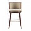 Evalyn Modern Wood Upholstered Barstool in Natural
