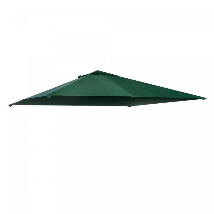 Outsunny 9.8' X 9.7' Square Gazebo Canopy Replacement Uv Protected Top Cover Sun Shade Green
