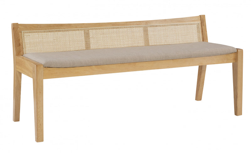 Bauer Fabric Cane Bench - Natural