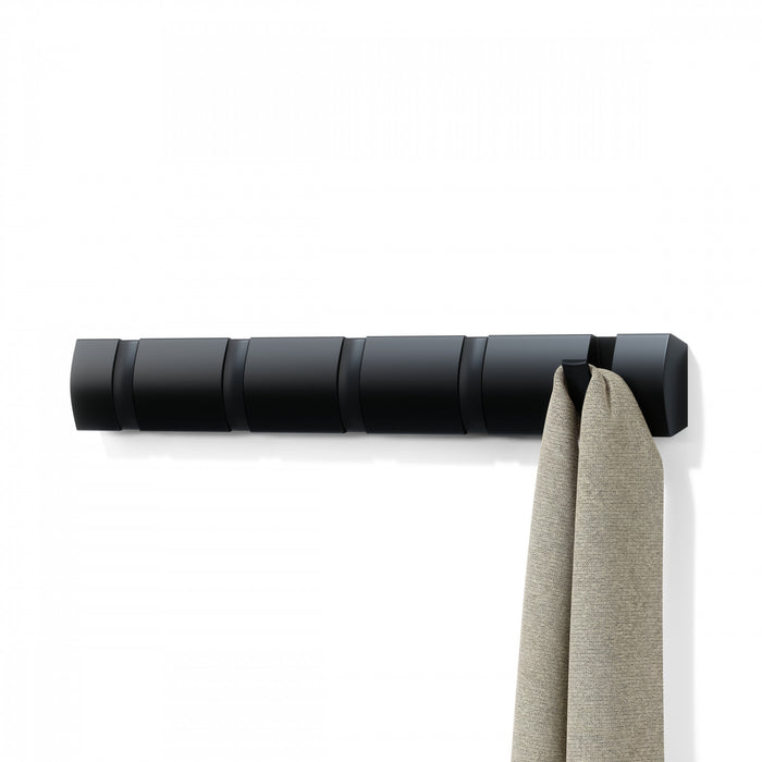 Umbra 5 Flip Wall-Mounted Hooks - Black