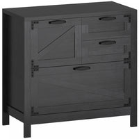 HOMCOM 4 Drawer File Cabinet Filing Cabinet for Letter/A4/Legal Files Black