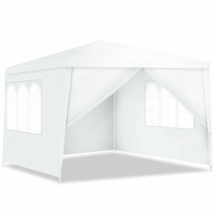 Costway 10'x10' Canopy Gazebo Party Wedding Event Tent Heavy Duty Side Walls