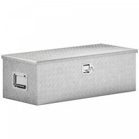 HOMCOM 30 Inch Truck Bed Tool Box, Heavy Duty Aluminum Trailer Tongue Box