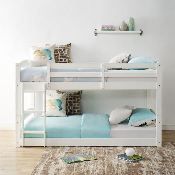 DHP Sierra Transitional Twin Bunk Bed - White