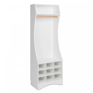 Prepac Compact Wardrobe with Shoe Storage - White