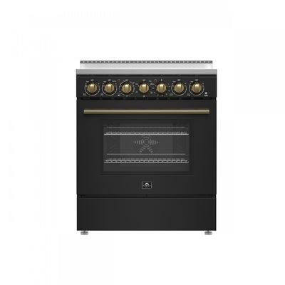 Forno Paolo 30" Black Electric Range, 4.38 CU.FT. - FFSEL6011-30BLK | Cuisiniere electrique noire Paolo 30 po, 4,38 pi³ - FFSEL6011-30WHT