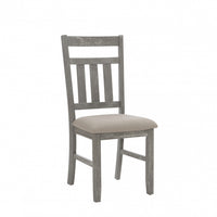 Turino Fabric Weathered Grey Dining Chair - Set of 2