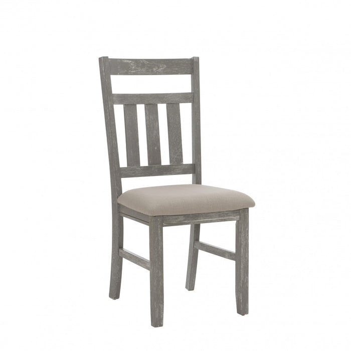 Turino Fabric Weathered Grey Dining Chair - Set of 2