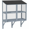 PawHut Window Cat Catio, Outdoor Cat House w/ Metal Mesh, 2 Tiers Outdoor Enclosure for Indoor Pet, Expandable Safe Window Perch for Sunbathing, Napping & Overlooking, 39.4\"L