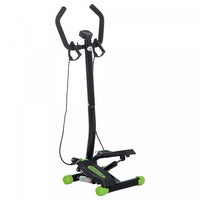 Soozier Adjustable Twist Stepper W/ Lcd Monitor And Resistance Bands, Stair Stepper Aerobic Body Wor