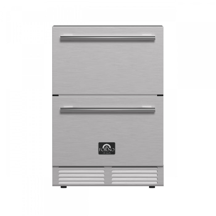 Forno Cosenza 24 Inch Built-In Indoor/Outdoor Drawer Freezer with Ice Maker, 4.69 cu.ft. - FDRBI1838-24S