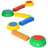 Outsunny 8pcs Kids Balance Beam, Balance Bridge With Non-slip Surface & Bottom, Stackable Stepping Stones For Toddler, Balance Strength Coordination Training, Multicoloured