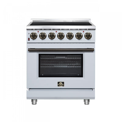 Forno Massimo 30 Inch Freestanding Electric Range, 5 radiant burners, 4.32 cu.ft., White -FFSEL6020-30WHT | Cuisiniere electrique Massimo de 30 po, 5 foyers radiants, 4,32 pi³, blanc - FFSEL6020-30WHT