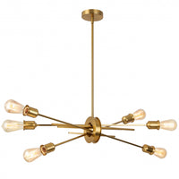 Dainolite Nebraska 6 Light Horizontal Pendant Aged Brass Finish Lamp