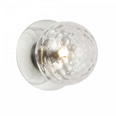 Dainolite Burlat 1 Light Wall Sconce Polished Chrome Clear Glass Lamp|Applique murale Burlat de Dainolite en verre transparent, avec fini chromé poli et 1 ampoule