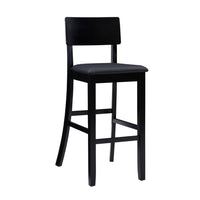Torino Faux Leather Contemporary Barstool - Black