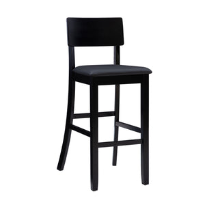 Torino Faux Leather Contemporary Barstool - Black
