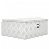 HOMCOM 39inch Trailer Tongue Box with Lock Aluminum Truck Bed Tool Box