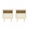 Ella Modern 20\" Nightstand in Cream (1-Drawer) - Set of 2