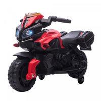 Aosom Kids Powered Ride-On Motorcycle, 6v Electric Battery Powered Dirt Bike W/ Training Wheels, Gif