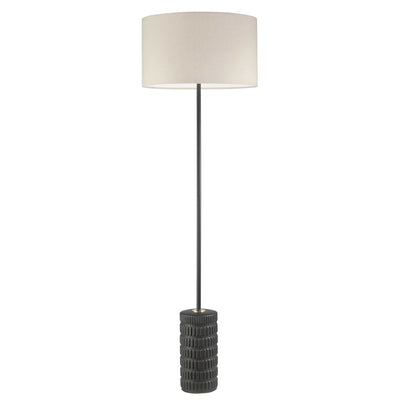 Dainolite Felicity 1 Light Floor Lamp Matte Black Beige Shade|Lampe à pied Felicity de Dainolite avec abat-jour beige, fini noir mat et 1 ampoule