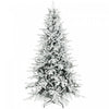 HOMCOM 7ft Christmas Tree, Full Flocked Pine Tree, Easy Assembly