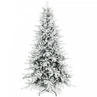 HOMCOM 7ft Christmas Tree, Full Flocked Pine Tree, Easy Assembly