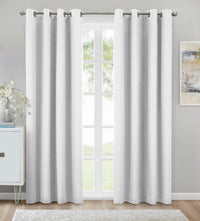 Thermaplus Kelly White Blackout Grommet Curtain Panel - 52 x 95