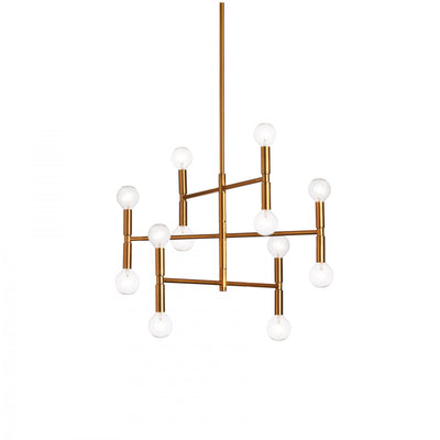 Dainolite Ava 12 Light Chandelier Small Vintage Bronze Finish Lamp|Petit lustre Ava de Dainolite avec fini bronze rétro et 12 ampoules