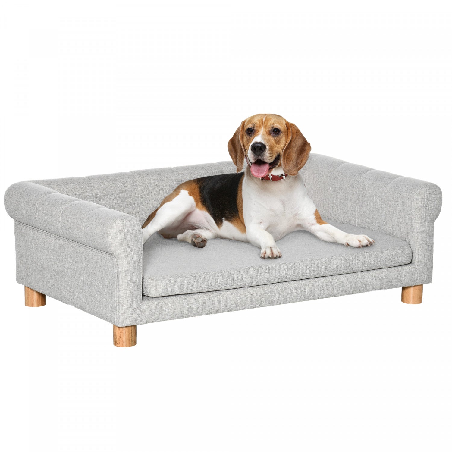 Pawhut Modern Pet Sofa Cat Or Medium Large Dog Bed W/ Removable