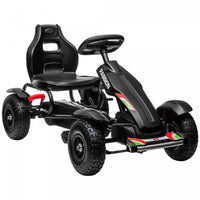 Aosom Pedal Go Kart For Kids, Pedal Powered Ride-On Car With Adjustable Bucket, Handbrake, 4 Rubber 