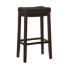 Claridge Faux Leather Backless Barstool - Browm