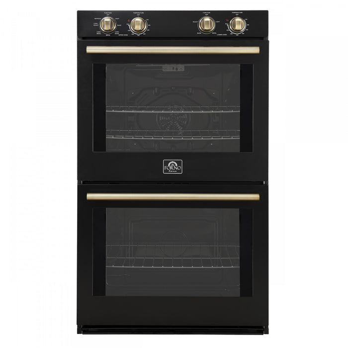 Forno Vomero 30 Inch Electric Double Wall Oven in Black, 5 cu. ft. Convection Oven - FBOEL1324-30BLK